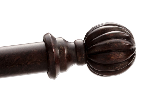 Buckingham Twisted Ball Finial 1 3 8 2 3 Curtain Rod Club