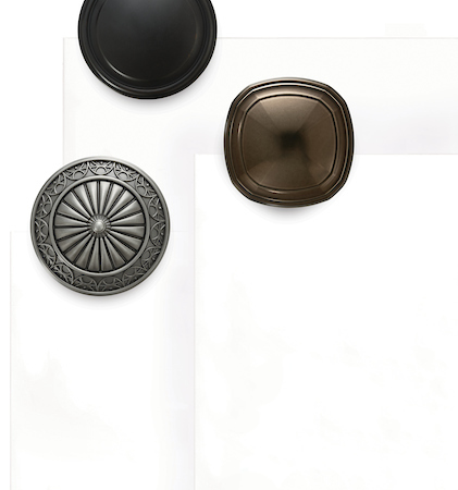 Designer Metals 3" Medallion Holdback Transitional Square