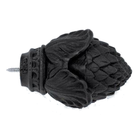 Kirsch Wrought Iron Finial Pine Cone, Black (K56354.770)