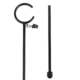 Kirsch Wrought Iron Accessory 36" Baton, Black (K56375.770)