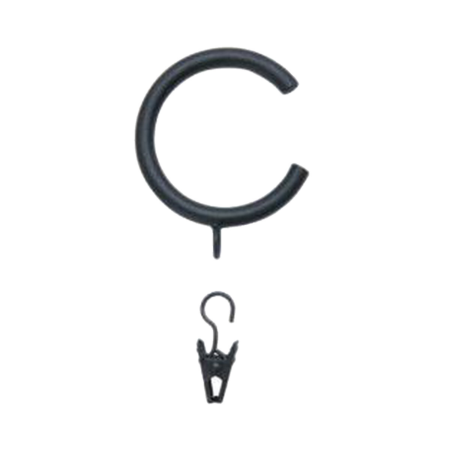 Kirsch Wrought Iron Bypass C-Ring, Black (K56371.770)