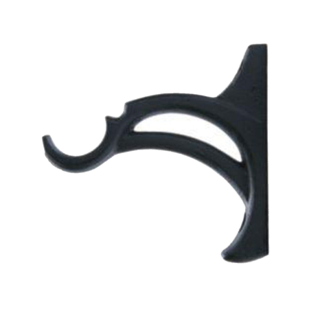 Kirsch Wrought Iron Center Bypass Bracket 3 5/8"return, Black (K56372.770)