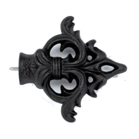 Kirsch Wrought Iron Finial Acanthus Arrow, Black (K56353.770)