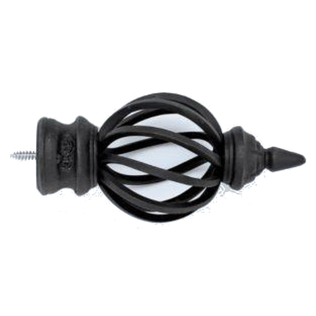 Kirsch Wrought Iron Finial Bird Cage, Black (K56350.770)