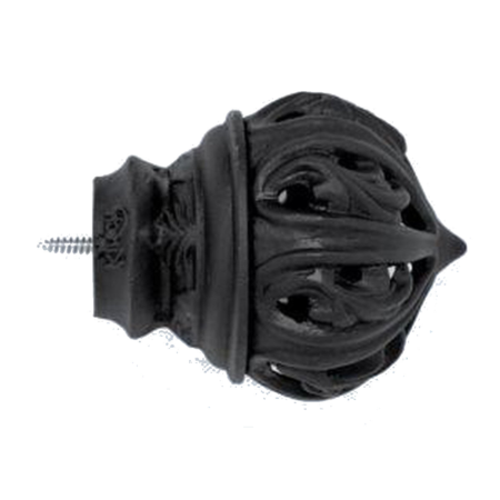 Kirsch Wrought Iron Finial Crown Palace, Black (K56356.770)