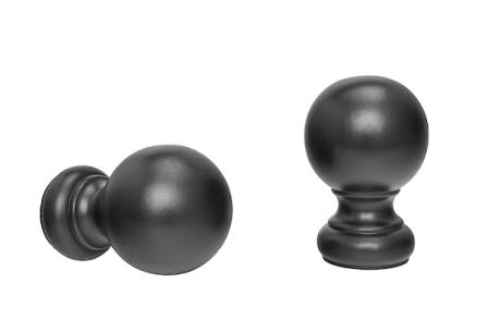 5508EG059 Wood Trends Finial Ball Black